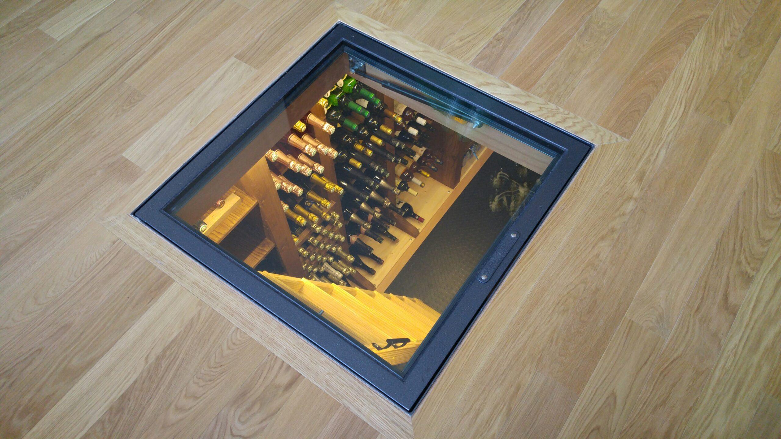 Trappe vitrée pour cave à vin